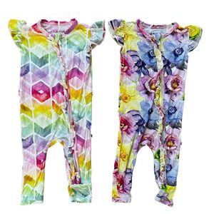 Little Bum Bums Bamboo Viscose Romper Bundle 6-9 Months